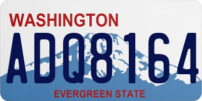WA license plate ADQ8164