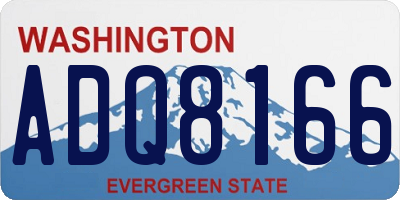 WA license plate ADQ8166