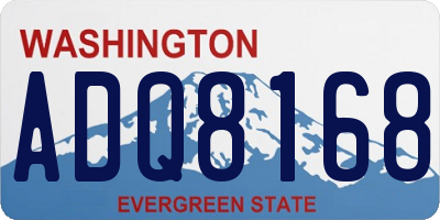 WA license plate ADQ8168