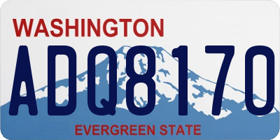 WA license plate ADQ8170