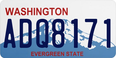 WA license plate ADQ8171