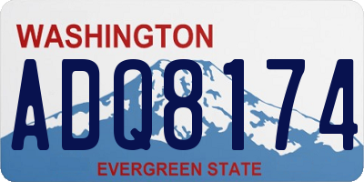 WA license plate ADQ8174