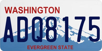 WA license plate ADQ8175