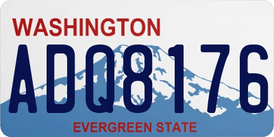 WA license plate ADQ8176