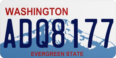 WA license plate ADQ8177