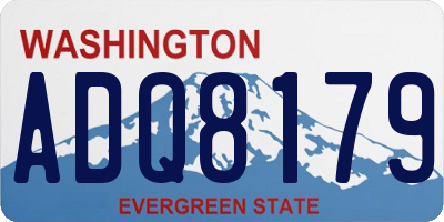 WA license plate ADQ8179