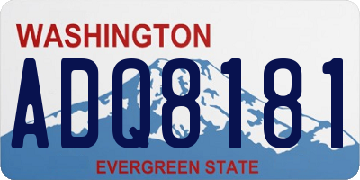 WA license plate ADQ8181