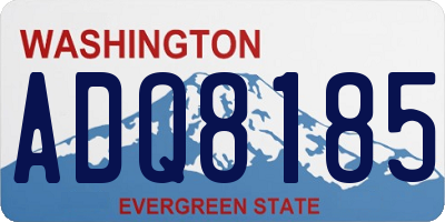 WA license plate ADQ8185