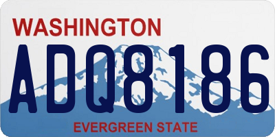 WA license plate ADQ8186