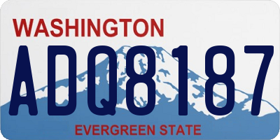 WA license plate ADQ8187