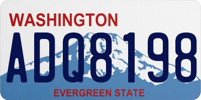 WA license plate ADQ8198