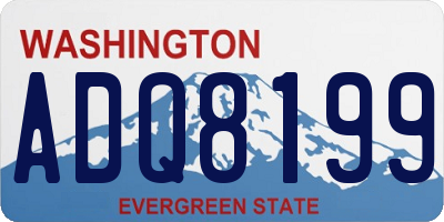 WA license plate ADQ8199
