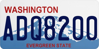 WA license plate ADQ8200