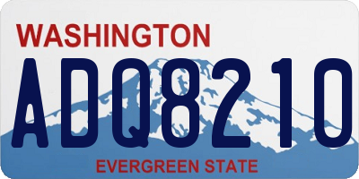 WA license plate ADQ8210