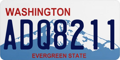 WA license plate ADQ8211