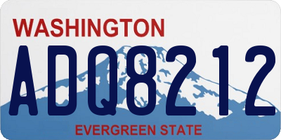 WA license plate ADQ8212