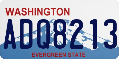 WA license plate ADQ8213