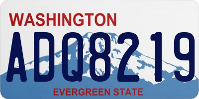 WA license plate ADQ8219