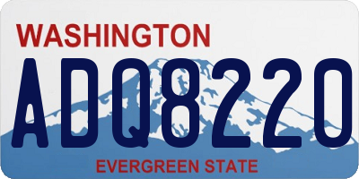 WA license plate ADQ8220