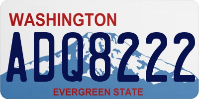 WA license plate ADQ8222