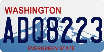 WA license plate ADQ8223