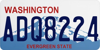 WA license plate ADQ8224