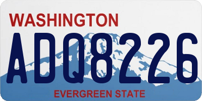 WA license plate ADQ8226