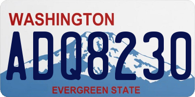 WA license plate ADQ8230