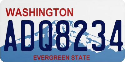 WA license plate ADQ8234