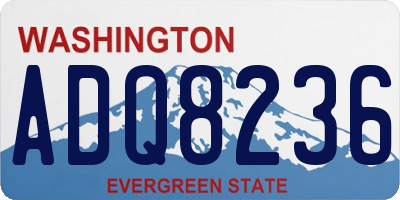 WA license plate ADQ8236