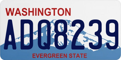 WA license plate ADQ8239