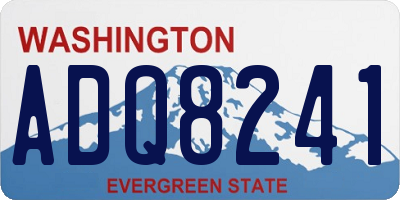 WA license plate ADQ8241