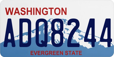 WA license plate ADQ8244