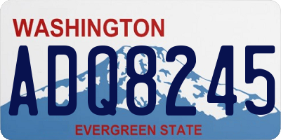 WA license plate ADQ8245