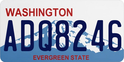 WA license plate ADQ8246