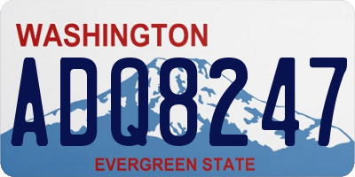 WA license plate ADQ8247