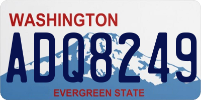 WA license plate ADQ8249