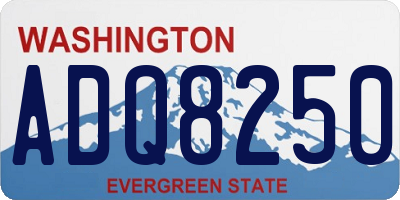 WA license plate ADQ8250