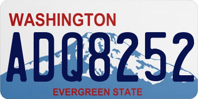 WA license plate ADQ8252
