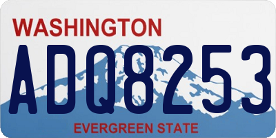 WA license plate ADQ8253