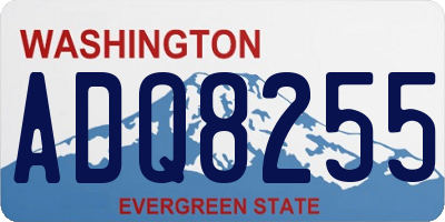 WA license plate ADQ8255