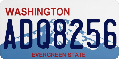 WA license plate ADQ8256
