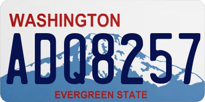 WA license plate ADQ8257