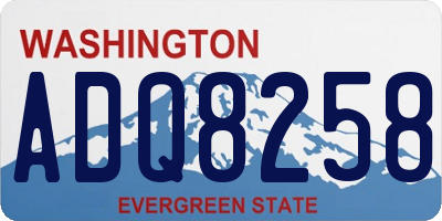 WA license plate ADQ8258