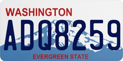 WA license plate ADQ8259