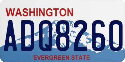 WA license plate ADQ8260