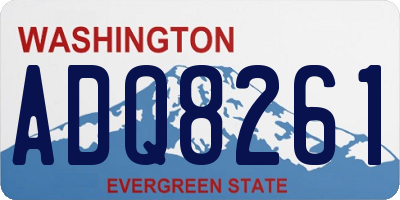WA license plate ADQ8261