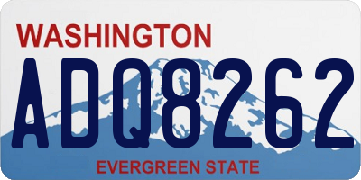 WA license plate ADQ8262