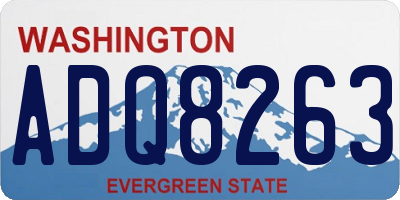 WA license plate ADQ8263