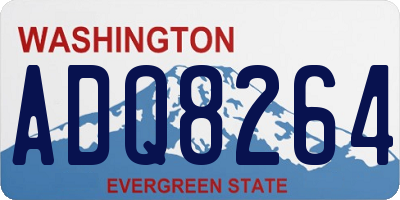 WA license plate ADQ8264